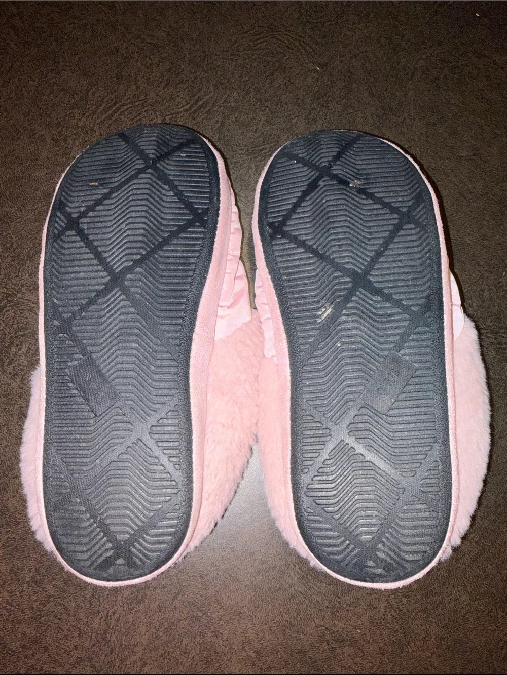 Nautica Kids Pink Plush Quilted Slip-On Slippers